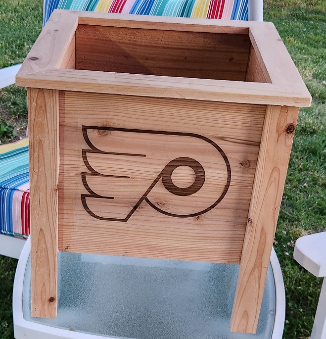 4 sided Philly Sports Teams Planter (Flyers side) - No Finish